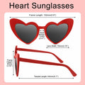 Red Heart Sunglasses Women Heart Shaped Fun Costume Accessories Party by Deal US