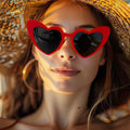 Red Heart Sunglasses Women Heart Shaped Fun Costume Accessories Party by Deal US