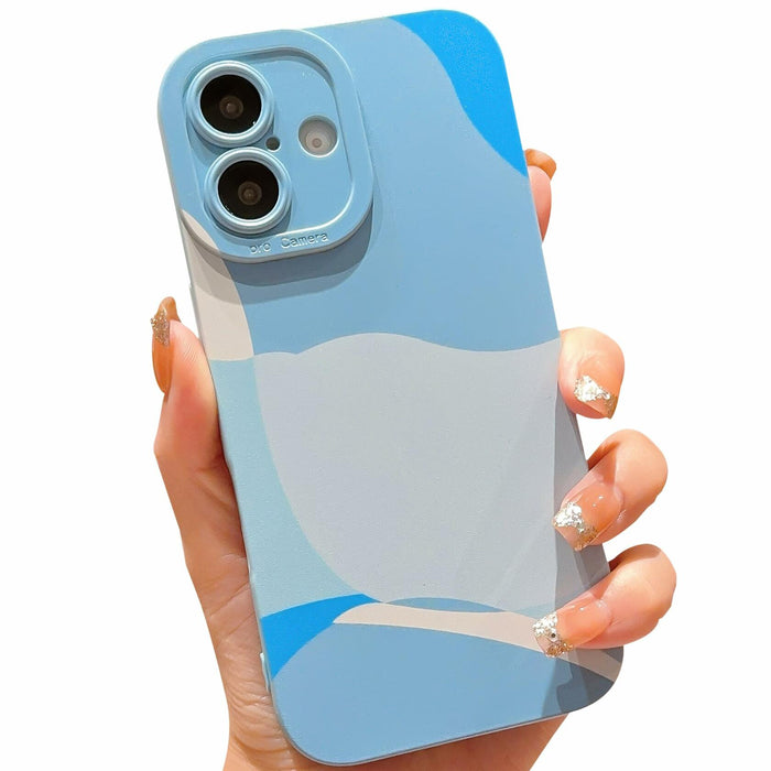YKCZL iPhone 16 Case Blue Slim Soft Shockproof Full Camera Protection by Deal US
