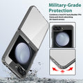 Sucnakp Samsung Galaxy Z Flip 6 Case Clear Back TPU Bumper Cover YKL Gray by Deal US