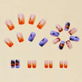 RIICFDD 24 Pcs Medium Square French Tip Press On Nails Acrylic Glossy Set by Deal US