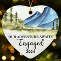 NewEleven Ceramic Christmas Ornament Engagement Gift for Couples 2024 by Deal US
