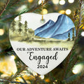 NewEleven Ceramic Christmas Ornament Engagement Gift for Couples 2024 by Deal US