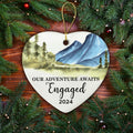 NewEleven Ceramic Christmas Ornament Engagement Gift for Couples 2024 by Deal US