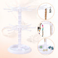Ysmooiuy 11JJ1 White Rotating Necklace Holder Organizer Jewelry Stand by Deal US