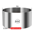 304 Stainless Steel Mousse Cake Ring 6 x 3.15 inch Mirror Finish Seamless by Deal US