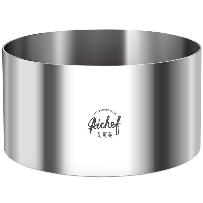 304 Stainless Steel Mousse Cake Ring 6 x 3.15 inch Mirror Finish Seamless by Deal US