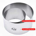 304 Stainless Steel Mousse Cake Ring 6 x 3.15 inch Mirror Finish Seamless by Deal US