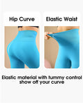 Homma High Waist Tummy Control Workout Compression Yoga Pants L Ocean Blue by Deal US