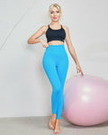 Homma High Waist Compression Yoga Pants Tummy Control Postpartum M Ocean Blue by Deal US