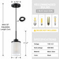 Doraimy 3-Pack 3.9" Grey Glass Pendant Lights Black Finish Modern Farmhouse by Deal US