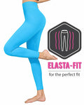 Homma High Waist Tummy Control Workout Compression Yoga Pants L Ocean Blue by Deal US