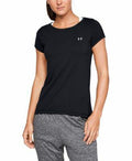 Under Armour HeatGear Athletic Fit Shirt Women Black Metallic Silver Size XS by Deal US