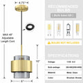 Dolaimy 3 Pack 1 Light Kitchen Island Pendant Light 6" Clear Glass Bronze by Deal US
