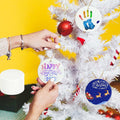 Ceramic Sublimation Ornaments Round 4pcs Bulk Heat Press Blanks Porcelain by Deal US