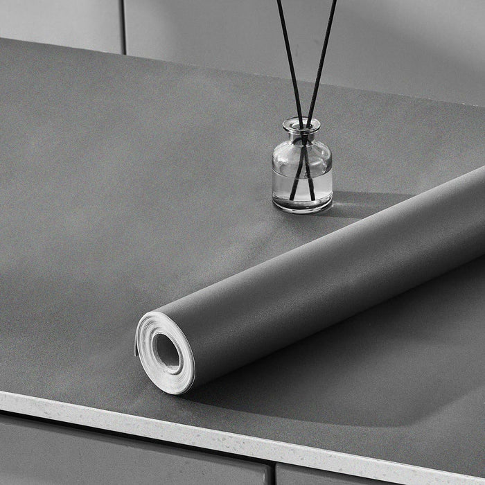 LONGYONG Black Peel and Stick Wallpaper 17.7x197in Waterproof Removable by Deal US