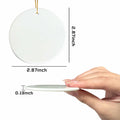 Ceramic Sublimation Ornaments Round 4pcs Bulk Heat Press Blanks Porcelain by Deal US