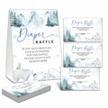 Christmas Baby Shower Game 50 Pink Truck Diaper Raffle Tickets with Sign by Deal US