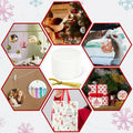 Ceramic Sublimation Ornaments Round 4pcs Bulk Heat Press Blanks Porcelain by Deal US