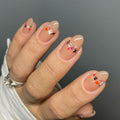 RIICFDD 24 Pcs Medium Black French Tip Halloween Press-On Almond Fake Nails by Deal US