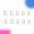 RIICFDD 24pcs Short Square Press On Nails Nude Pink Floral Glossy Style 18 by Deal US