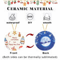 Ceramic Sublimation Ornaments Round 4pcs Bulk Heat Press Blanks Porcelain by Deal US