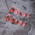 RIICFDD Halloween Press On Nails 24 Pcs Light Pink Almond Full Cover Cute by Deal US