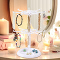 Ysmooiuy 11JJ1 White Rotating Necklace Holder Organizer Jewelry Stand by Deal US