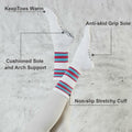 JUCHYDii Yoga Socks 3-Pack Black/Grey/White Non-Slip Cushioned Grip by Deal US