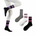 JUCHYDii Yoga Socks 3-Pack Black/Grey/White Non-Slip Cushioned Grip by Deal US