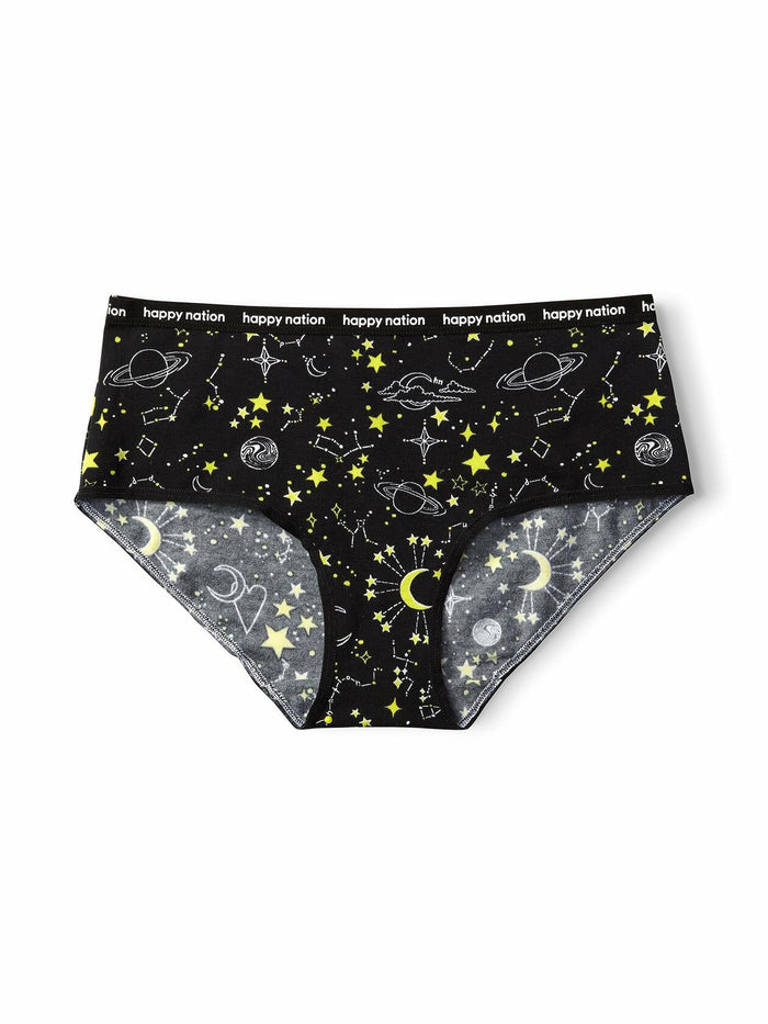 Happy Nation Girls Cotton Logo Brief Underwear Black Size L by Deal US