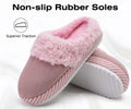 ONCAI Women's Fuzzy Suede Warm Winter Slippers Size 7 US Light Pink 2025 by Deal US