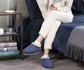 KuaiLu Womens Blue Plush Platform Slippers Memory Foam Warm Size 8 by Deal US