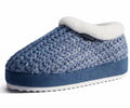 KuaiLu Womens Blue Plush Platform Slippers Memory Foam Warm Size 8 by Deal US