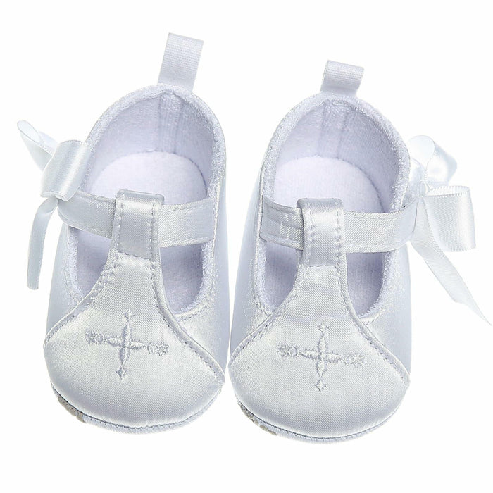 Booulfi Baby Girls Baptism Christening Shoes Booties White Size 12-18 Months by Deal US
