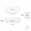 Royal Imports Acrylic Oval Flower Vase 4x12 Clear Non-Breakable Plastic by Deal US