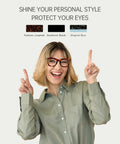 LADEESSE 3 Pack Oprah Style Reading Glasses +2.50 Blue Light Blocking by Deal US