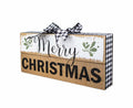 COLLECTIVE HOME Wooden Box Sign Merry Christmas Rustic Farmhouse Decor by Deal US