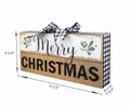 COLLECTIVE HOME Wooden Box Sign Merry Christmas Rustic Farmhouse Decor by Deal US