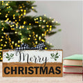 COLLECTIVE HOME Wooden Box Sign Merry Christmas Rustic Farmhouse Decor by Deal US