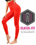 Homma High Waist Compression Leggings Red M Tummy Control Workout New by Deal US