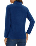 MAGCOMSEN Women's 1/4 Zip Fleece Pullover D Blue Size M Warm Comfort by Deal US