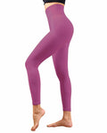 Homma High Waist Tummy Control Compression Leggings Vivid Magenta Size L by Deal US