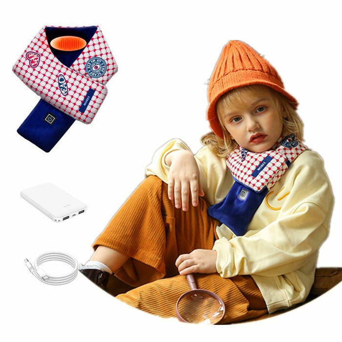 YISHIQI Kids Heated Scarf Rechargeable Neck Warmer with Power Bank by Deal US