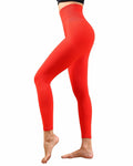 Homma High Waist Compression Leggings Red M Tummy Control Workout New by Deal US