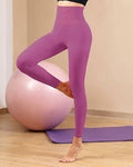 Homma High Waist Tummy Control Compression Leggings Vivid Magenta Size L by Deal US