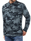 Wancafoke Men's Long Sleeve Henley Shirt Quick Dry Collarless Lake Blue - Size L by Deal US