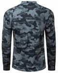 Wancafoke Men's Long Sleeve Henley Shirt Quick Dry Collarless Lake Blue - Size L by Deal US