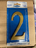Whitehall Design-It House Number 2 Plaque – 4.75" Gold Finish by Deal US