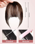 Axceroh Bangs Clip-in Fringe Extension Black Brown Wispy Real Human Hair by Deal US